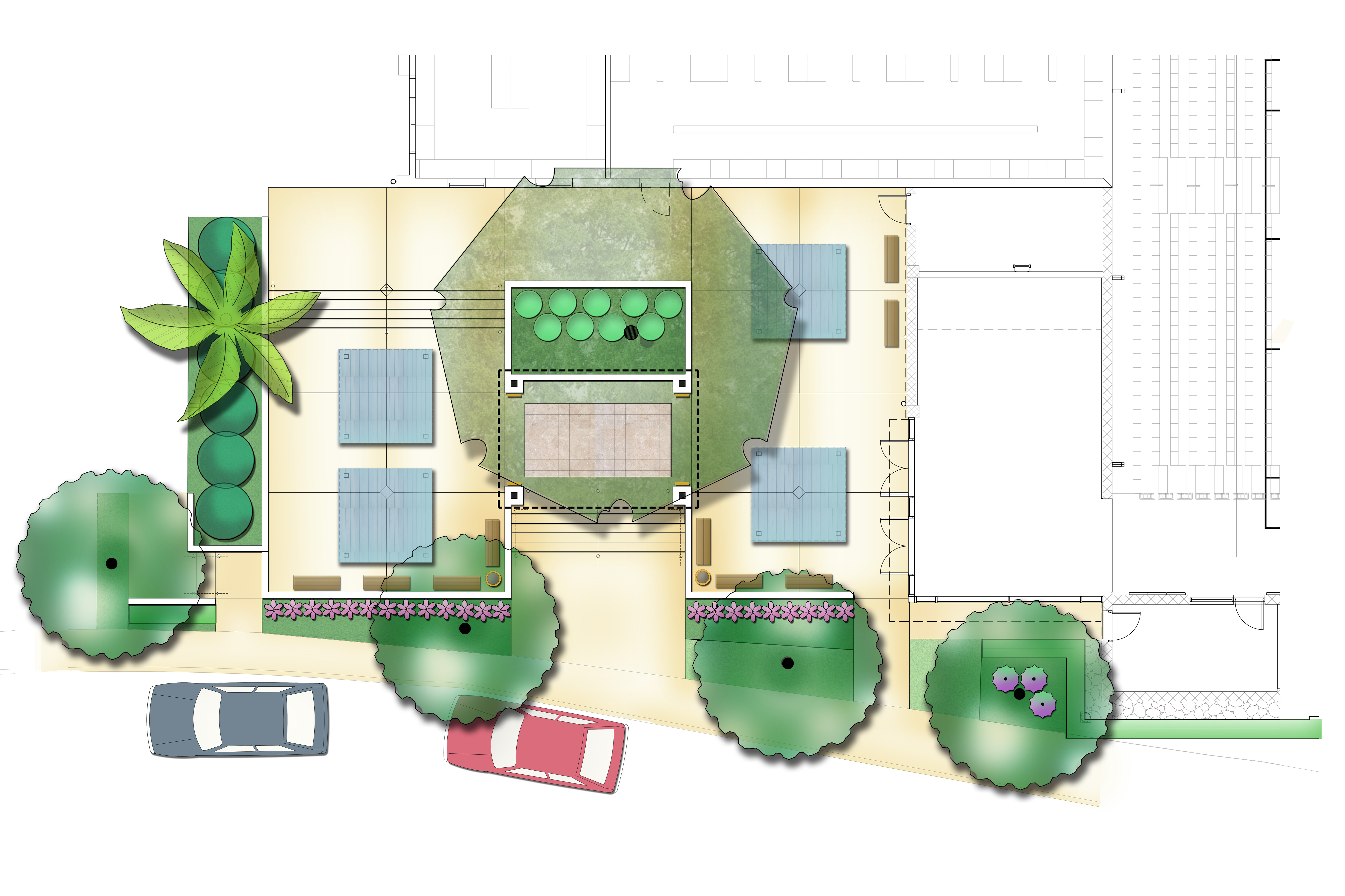 Class of 71 Plaza drawing